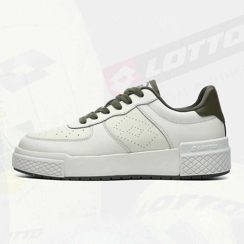 LOTTO أحذية رياضية راقية على الطراز الكوري، أحذية بيضاء عصرية ومتعددة الاستخدامات للربيع والخريف للرجال