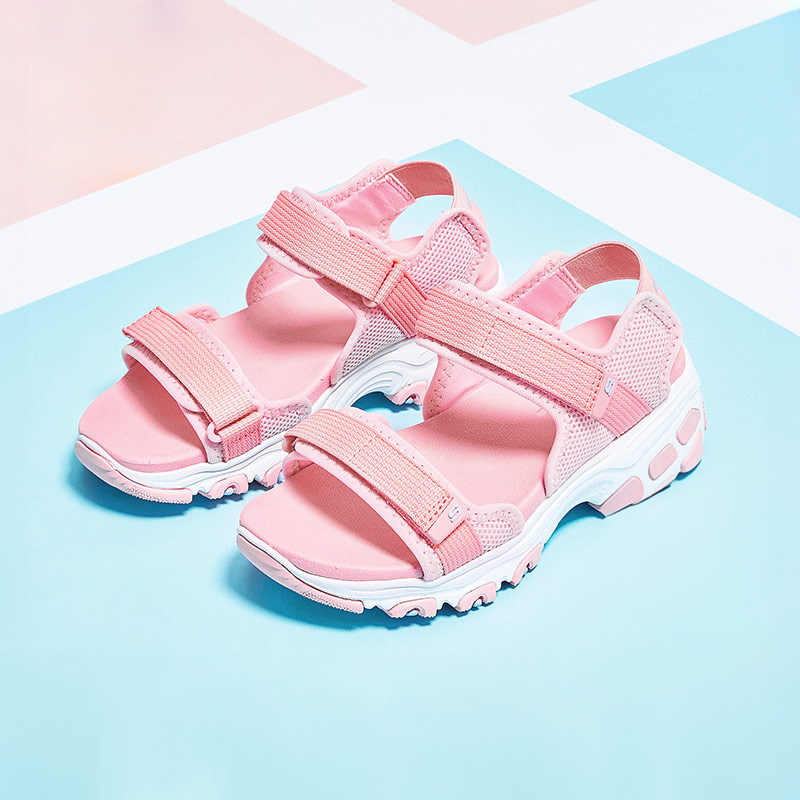 صنادل سكيتشرز للأطفال الأولاد والبنات بنعل سميك