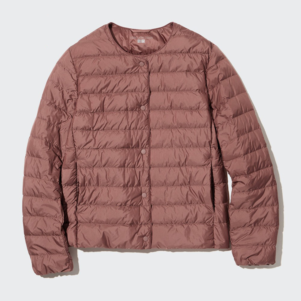 سترة Uniqlo النسائية الفاخرة خفيفة الوزن والمحمولة سترة أسفل سترة 453274/460929