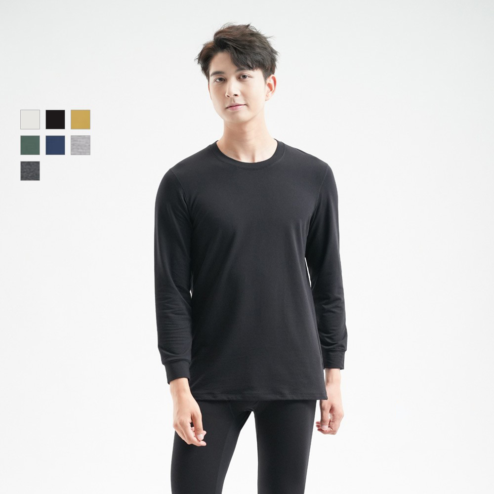 Uniqlo  تي شيرت HEATTECH الحرارية الرجالية برقبة دائرية 461008