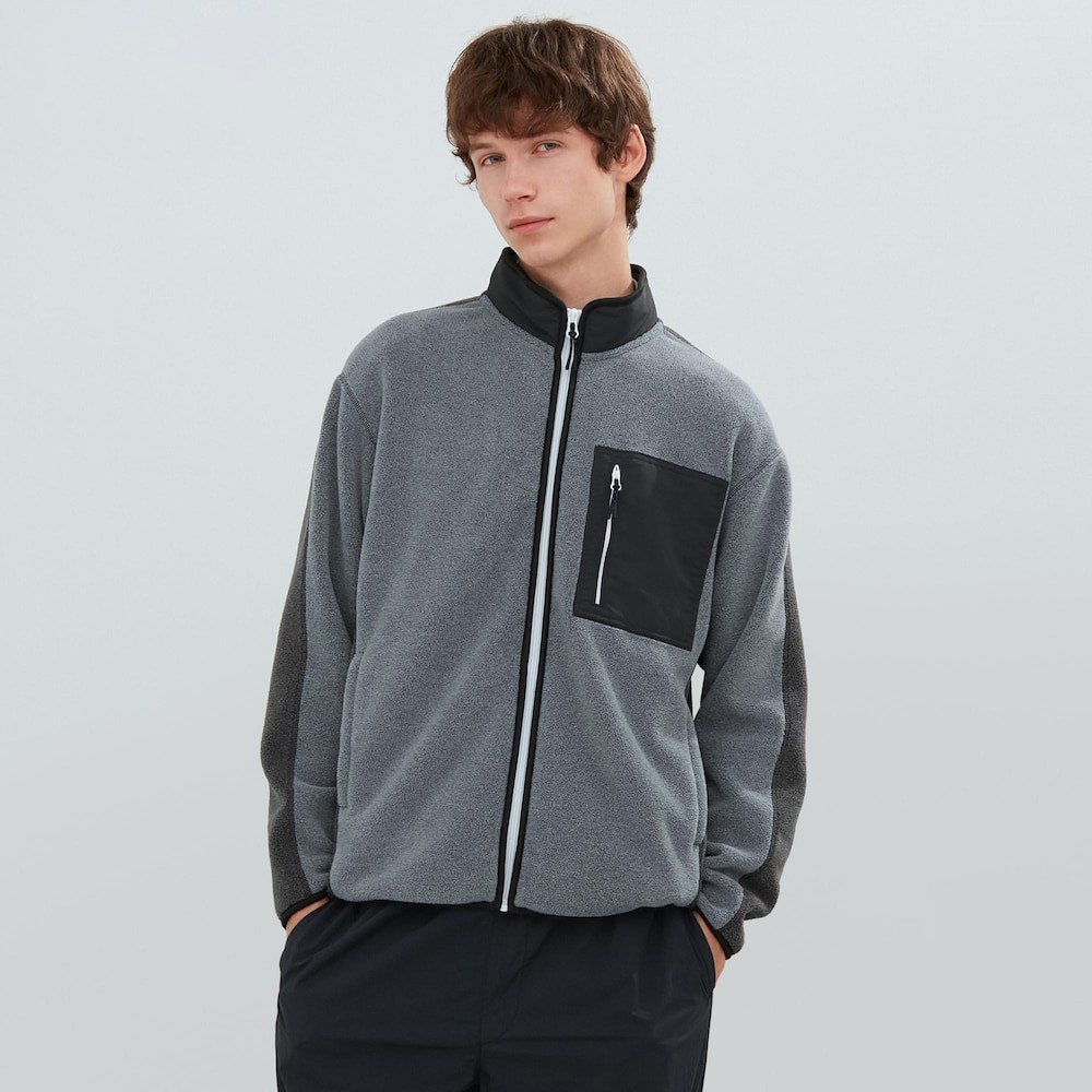 ملابس Uniqlo للرجال والنساء RF BY JWA سترة من الصوف القطبي بسحاب سترة ملونة معطف من الصوف 465866