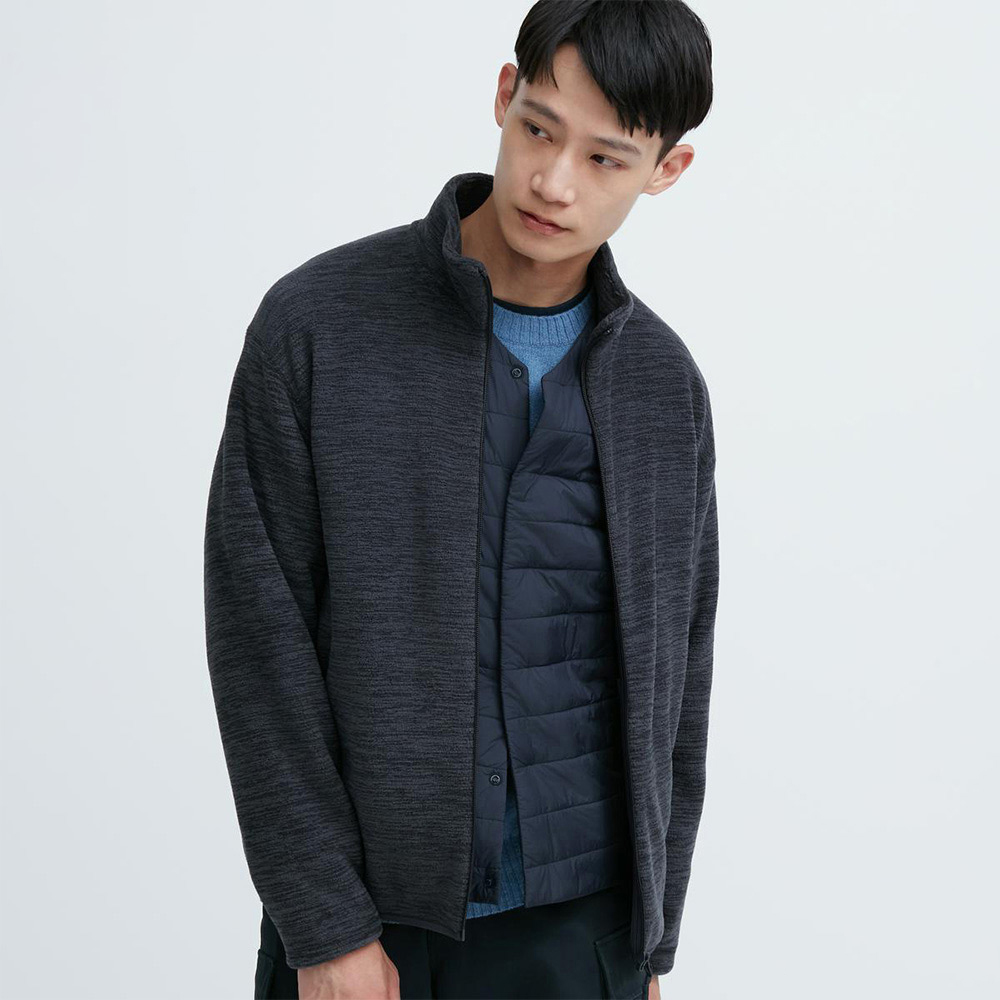 سترة Uniqlo للرجال والنساء من الصوف القطبي بسحاب وأكمام طويلة وسترة من الصوف 464242